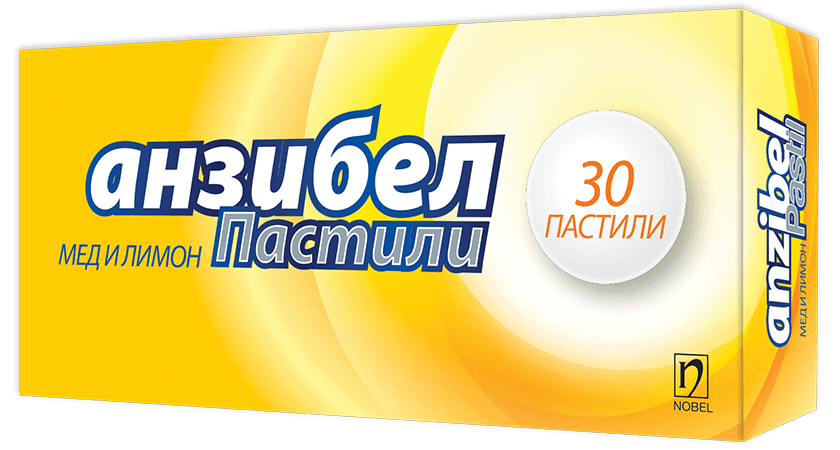 Anzibel Honey & Lemon 5mg/4mg/3mg 30 пастили 