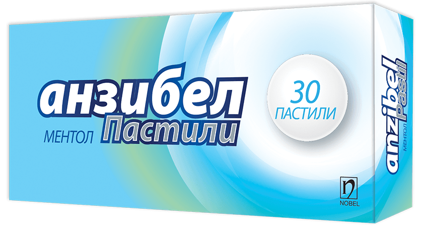 Anzibel Menthol 5mg/4mg/3mg 30 пастили