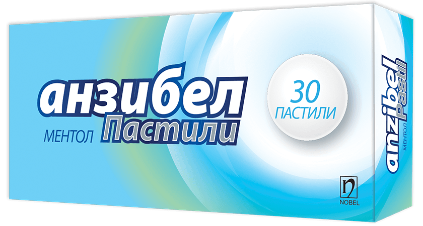 Anzibel Menthol 5mg/4mg/3mg 30 пастили 