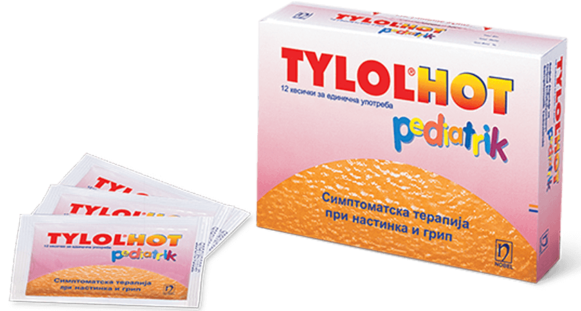 Tylol Hot Pediatric 250mg/2mg/30mg 12 Sachets